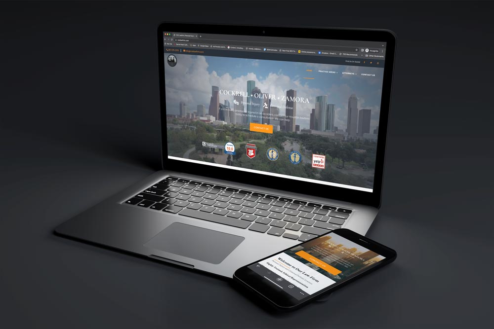 COZ Lawfirm Website Desktop and Mobile View