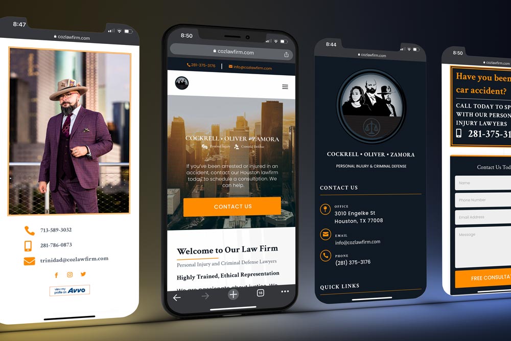 COZ Lawfirm mobile view